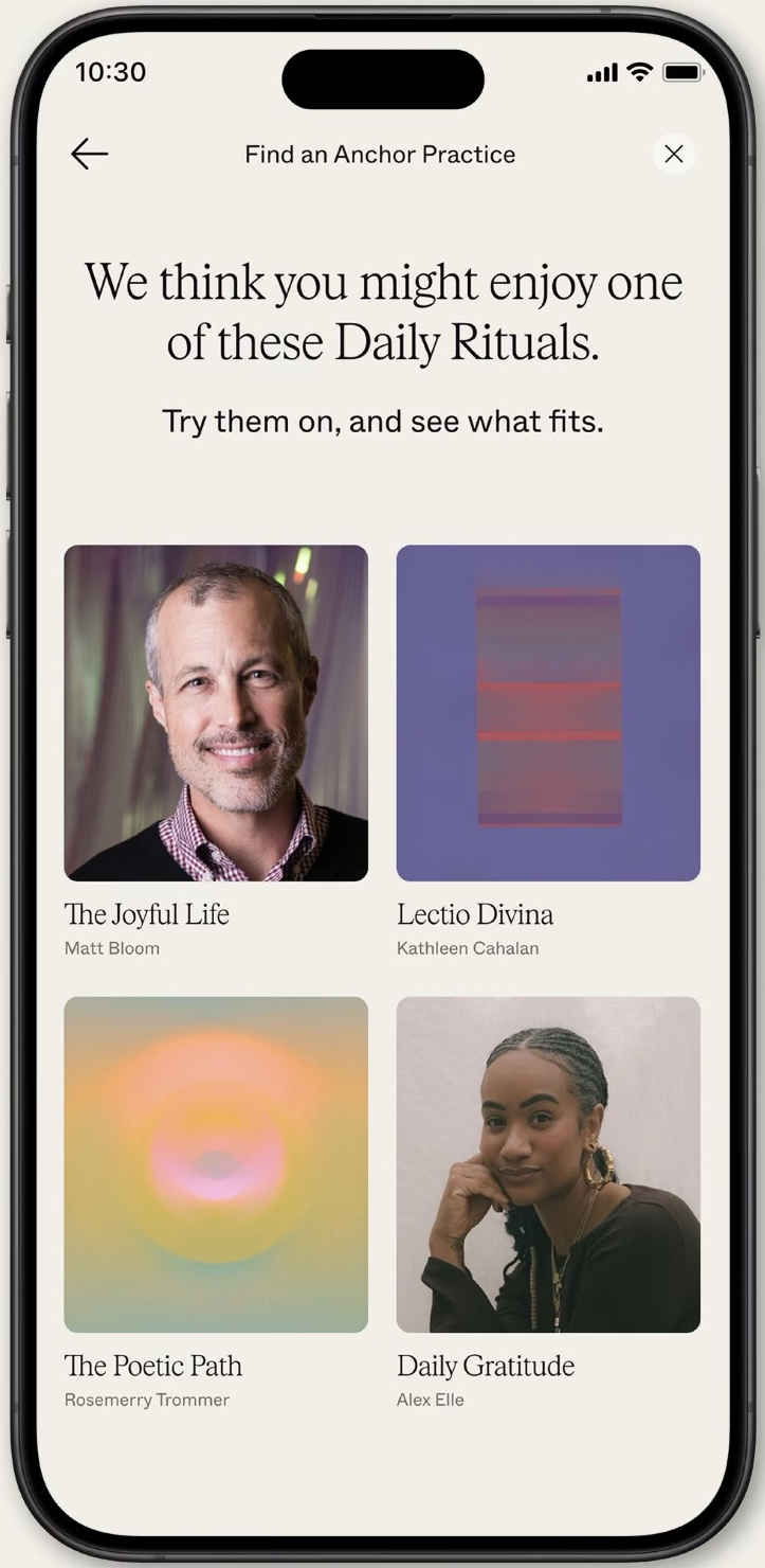 Ritual app — daily practice